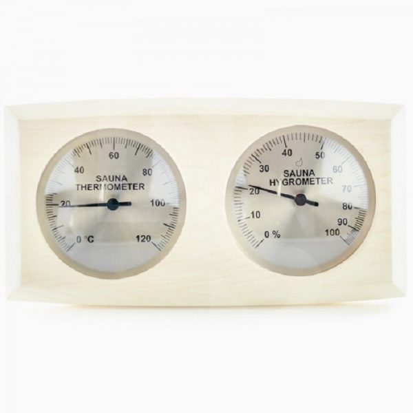 Термогигрометр Sawo 271-THBA со стеклом осина