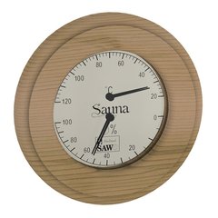 Термогигрометр Sawo 231-THD круглый со стеклом кедр