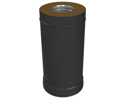 Сэндвич труба Grill'D К, AISI 430 0,8мм/ОС 0,5мм L250 (D115/250), черный (порошковая краска)