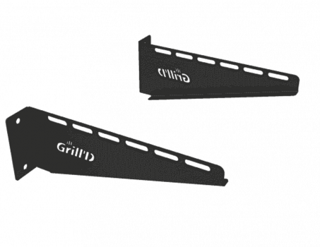 Кронштейн настенный Grill'D ЧС 2мм L-400 черный (порошковая краска)