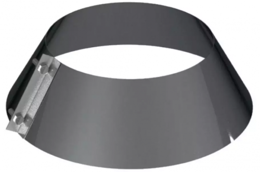Юбка широкая для дымохода Grill'D ЧС 0,7мм (D250) черный (порошковая краска)