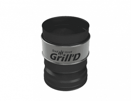 Оголовок-дефлектор К Grill'D EU AISI 304 0,5мм/ЖС 0,5мм (D115/250) черный (термостойкая краска)