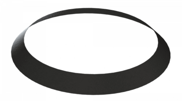 Юбка узкая для дымохода Grill'D ОС 0,5мм (D250) черный (порошковая краска)