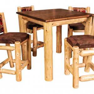 Стол со стульями из массива (комплект №4)